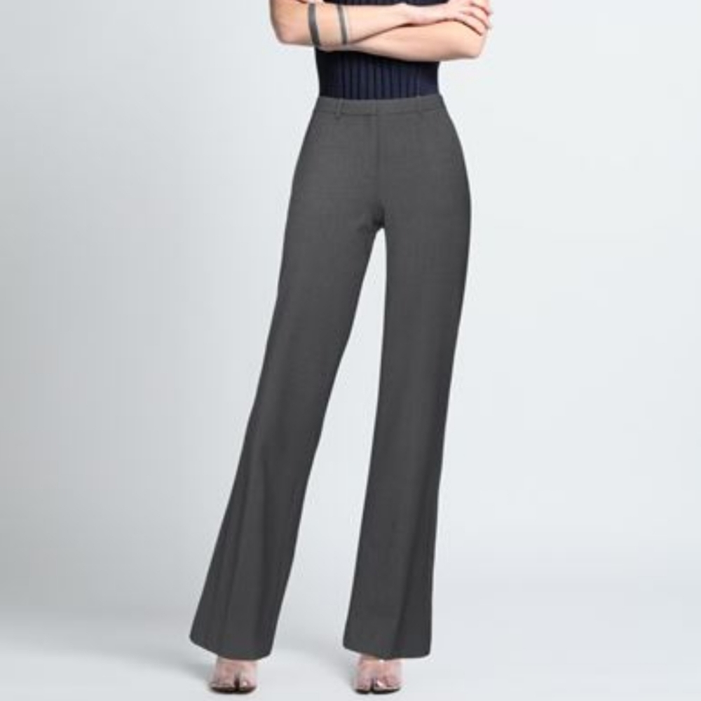 Ann Taylor Loft Petite dotted black dress trousers